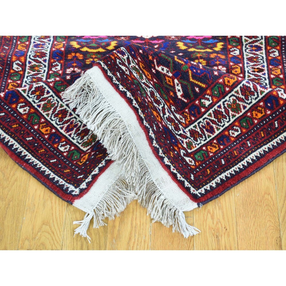 Shahbanu Rugs Blue/ Multicolor Persian Yalameh Hand-knotted Wool Runner Rug (2'7 x 12'7)