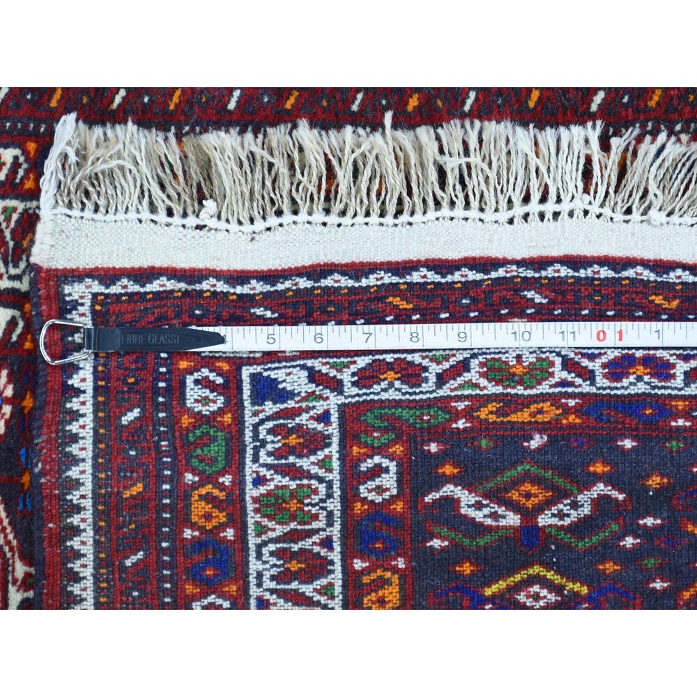 Shahbanu Rugs Blue/ Multicolor Persian Yalameh Hand-knotted Wool Runner Rug (2'7 x 12'7)