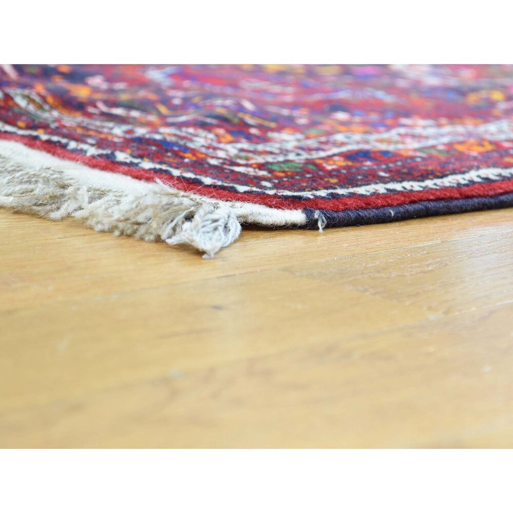 Shahbanu Rugs Blue/ Multicolor Persian Yalameh Hand-knotted Wool Runner Rug (2'7 x 12'7)