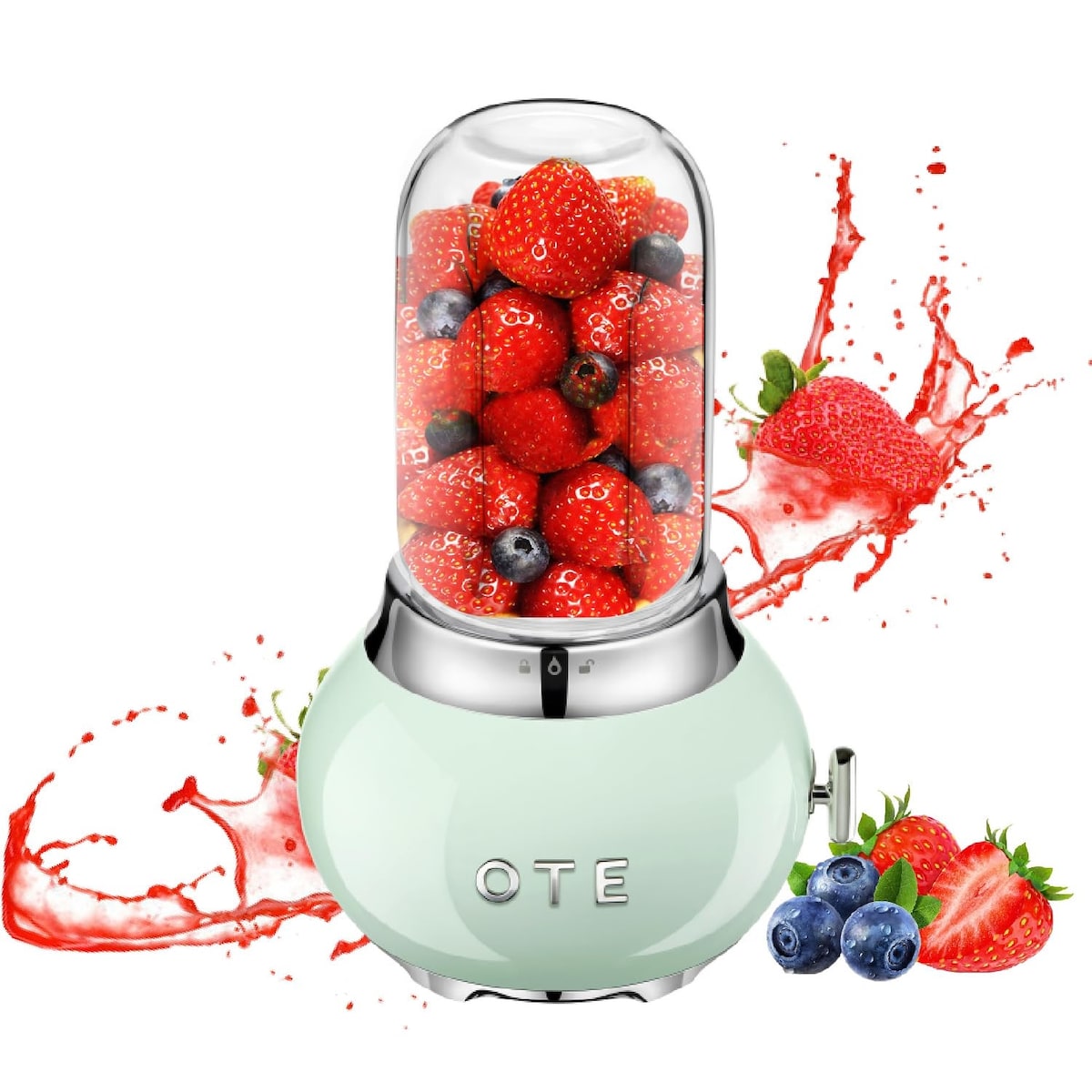 Personal Blender for Shakes & Smoothie with 14 OZ High Boron Glass Container To Go 400ml Small Portable Electric Juicer Mixers