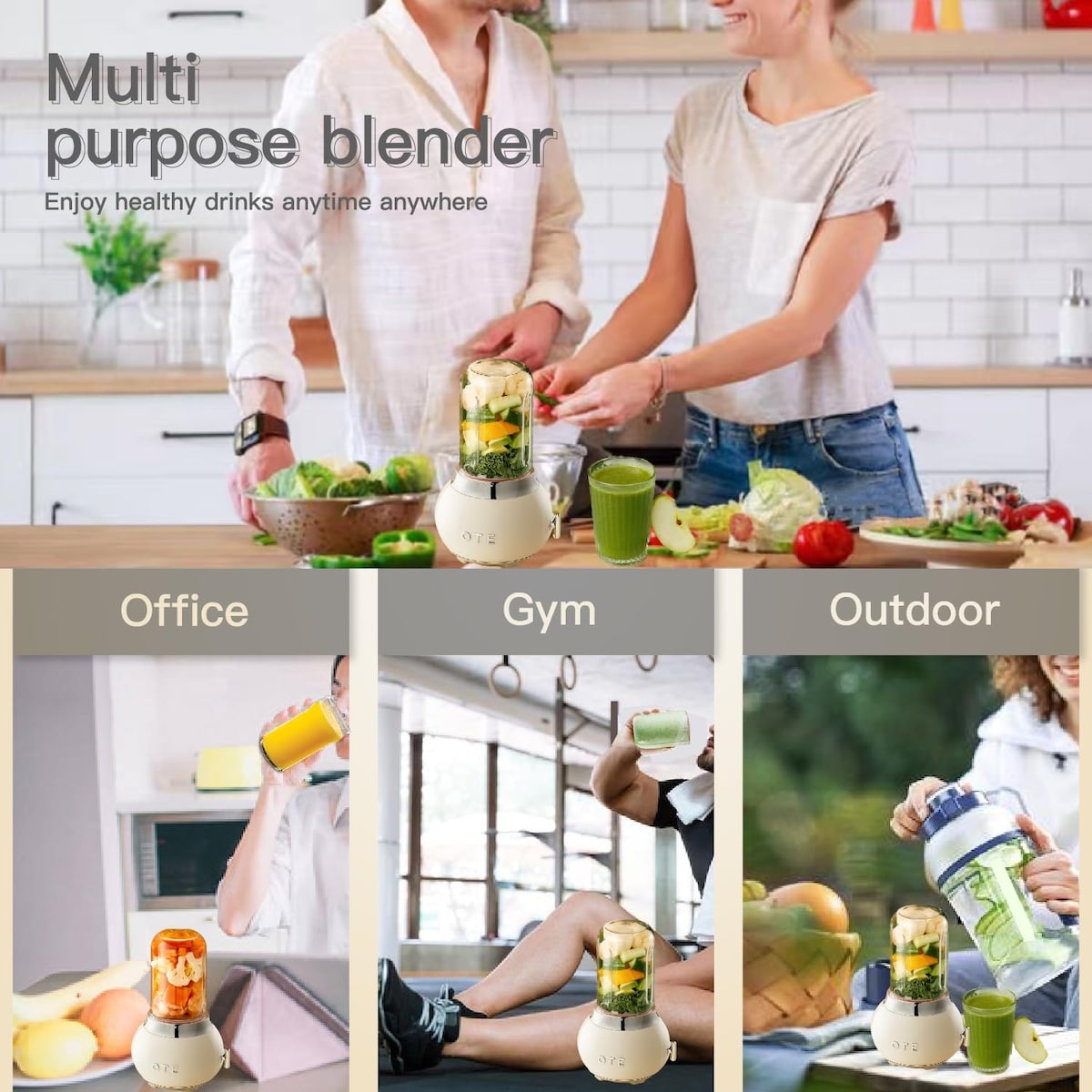 Personal Blender for Shakes & Smoothie with 14 OZ High Boron Glass Container To Go 400ml Small Portable Electric Juicer Mixers