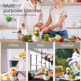 Personal Blender for Shakes & Smoothie with 14 OZ High Boron Glass Container To Go 400ml Small Portable Electric Juicer Mixers