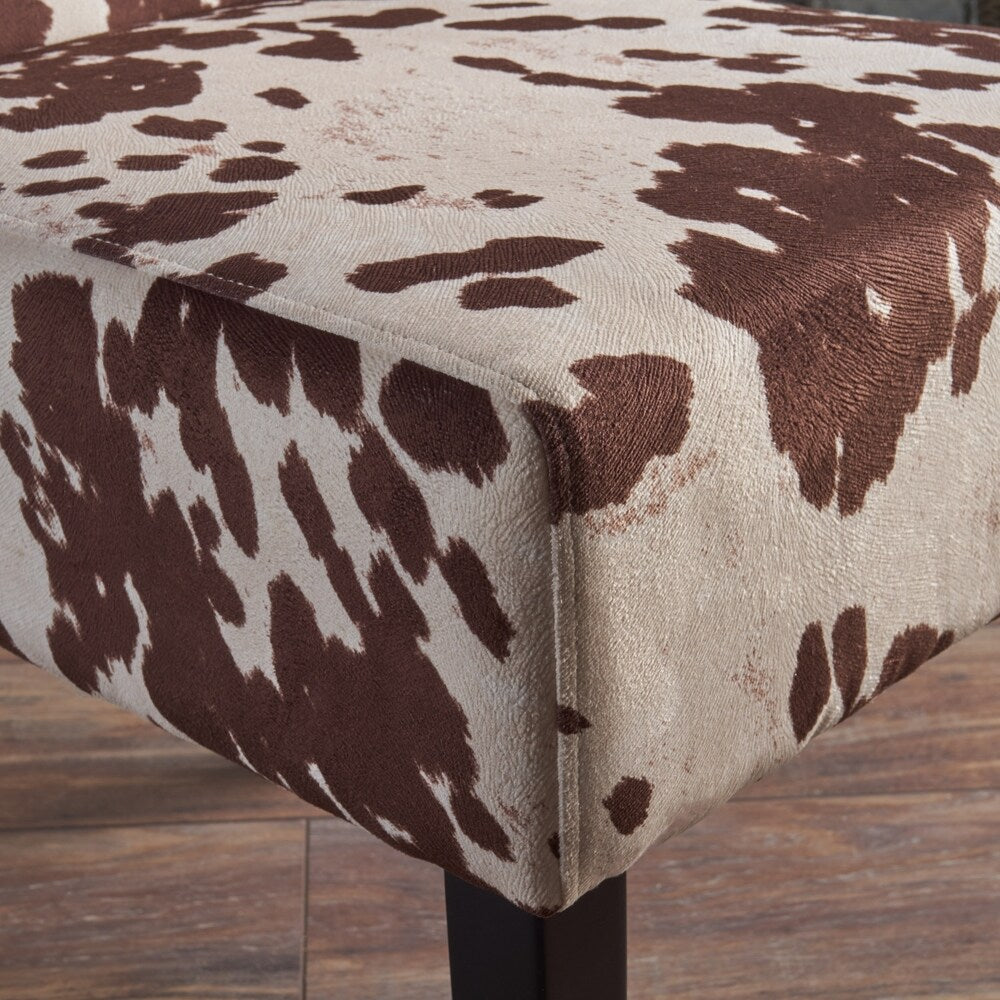 Pertica Contemporary Milk Cow Velvet Dining Chair (Set of 2) by Christopher Knight Home