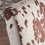 Pertica Contemporary Milk Cow Velvet Dining Chair (Set of 2) by Christopher Knight Home