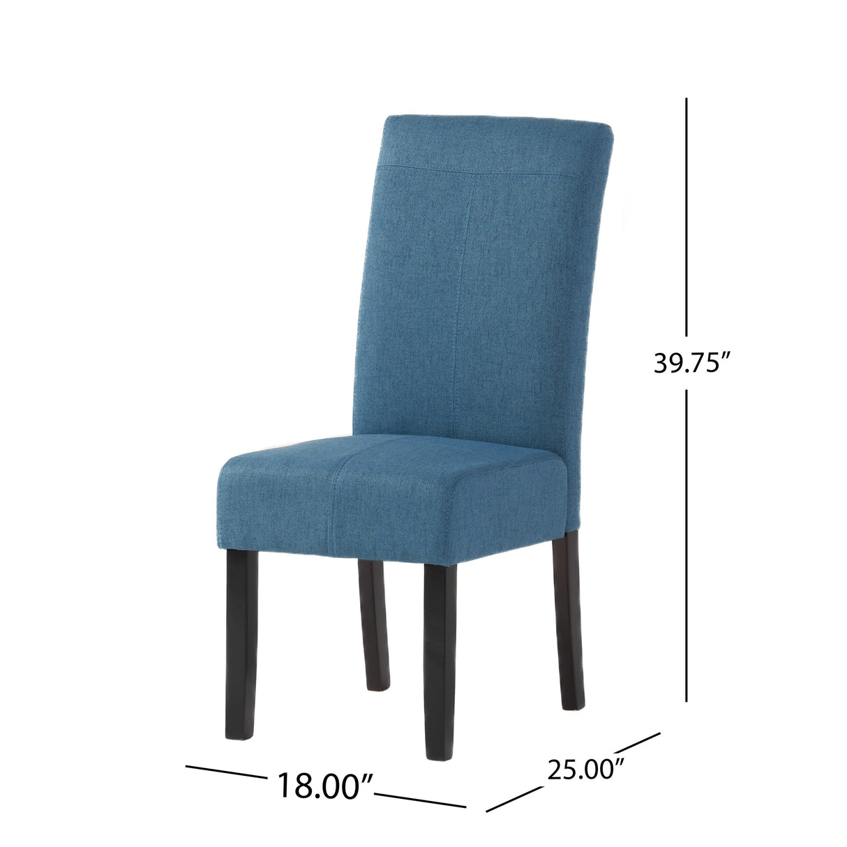 Pertica Fabric Dining Chairs (Set of 2) by Christopher Knight Home - 17.75" L x 25.50" W x 39.75" H