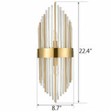 Peruggia Modern Flute Shape Glass Wall Sconces 2-Pack Wall Sconce Lighting