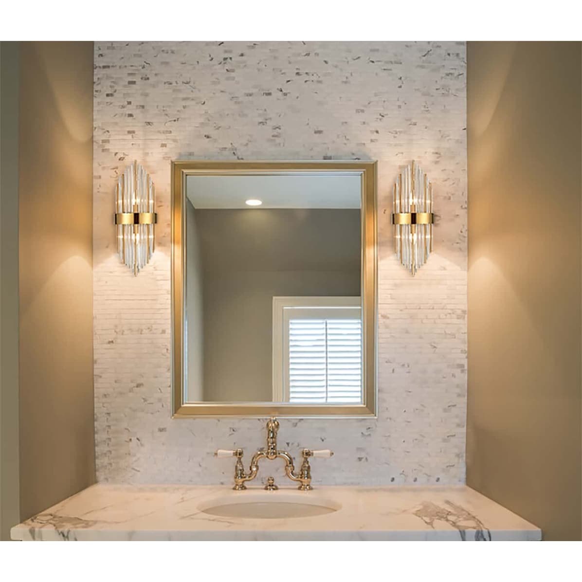 Peruggia Modern Flute Shape Glass Wall Sconces 2-Pack Wall Sconce Lighting
