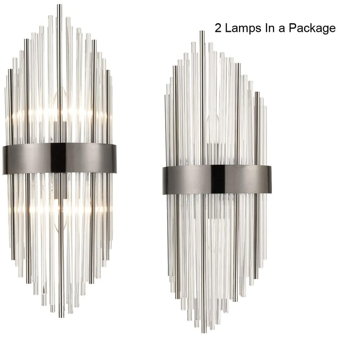 Peruggia Modern Flute Shape Glass Wall Sconces 2-Pack Wall Sconce Lighting