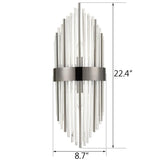 Peruggia Modern Flute Shape Glass Wall Sconces 2-Pack Wall Sconce Lighting