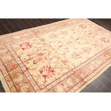 Peshawar Hand Knotted Wool Oriental Area Rug (6'1"x9'11') - 6'1" x 9'11'