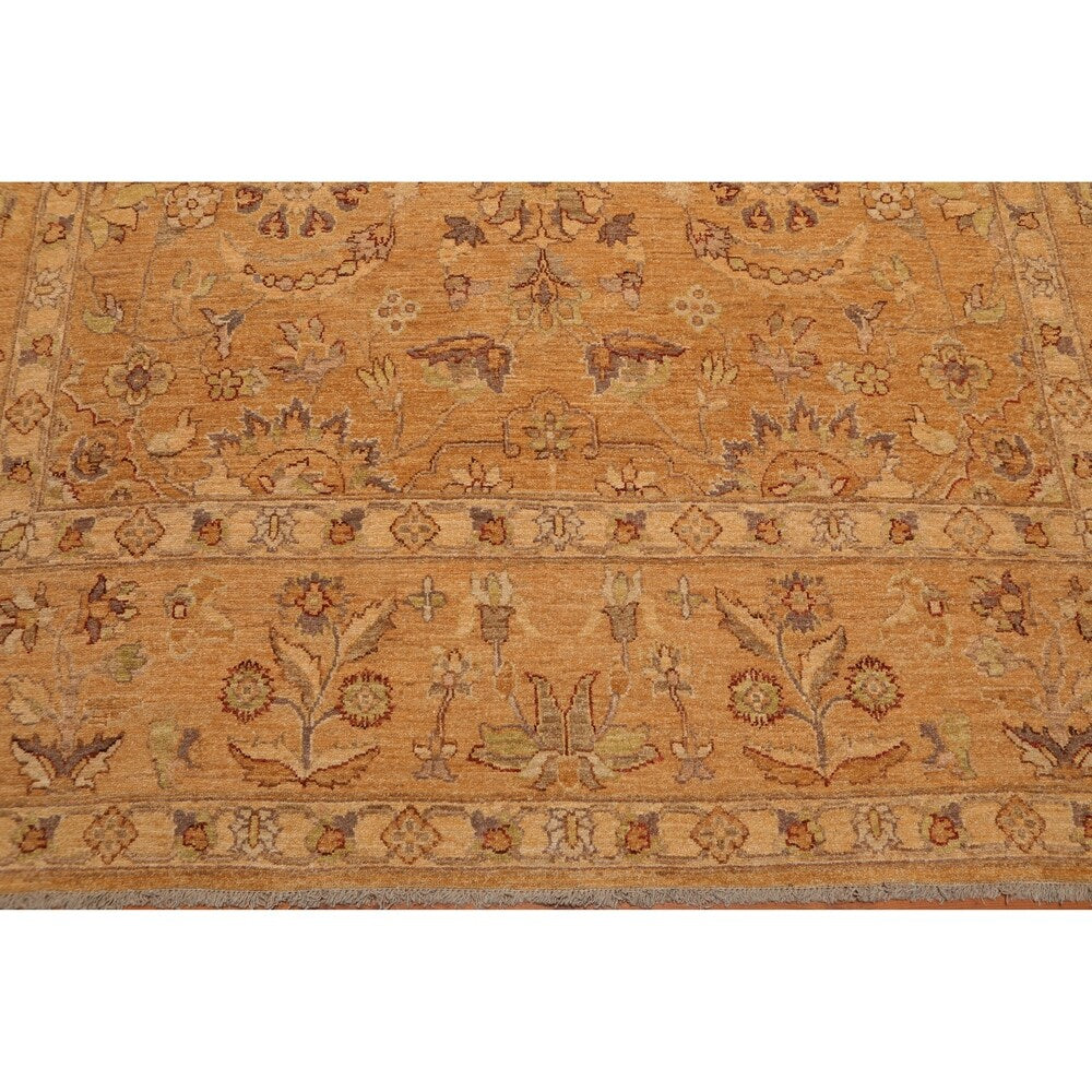 Peshawar Tea Wash Hand Knotted Wool Persian Oriental Area Rug (8'2"x10'5") - 8'2" x 10'5"