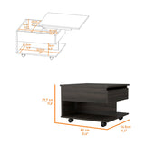 Peterson 2-Drawer 1-Shelf Side Table White