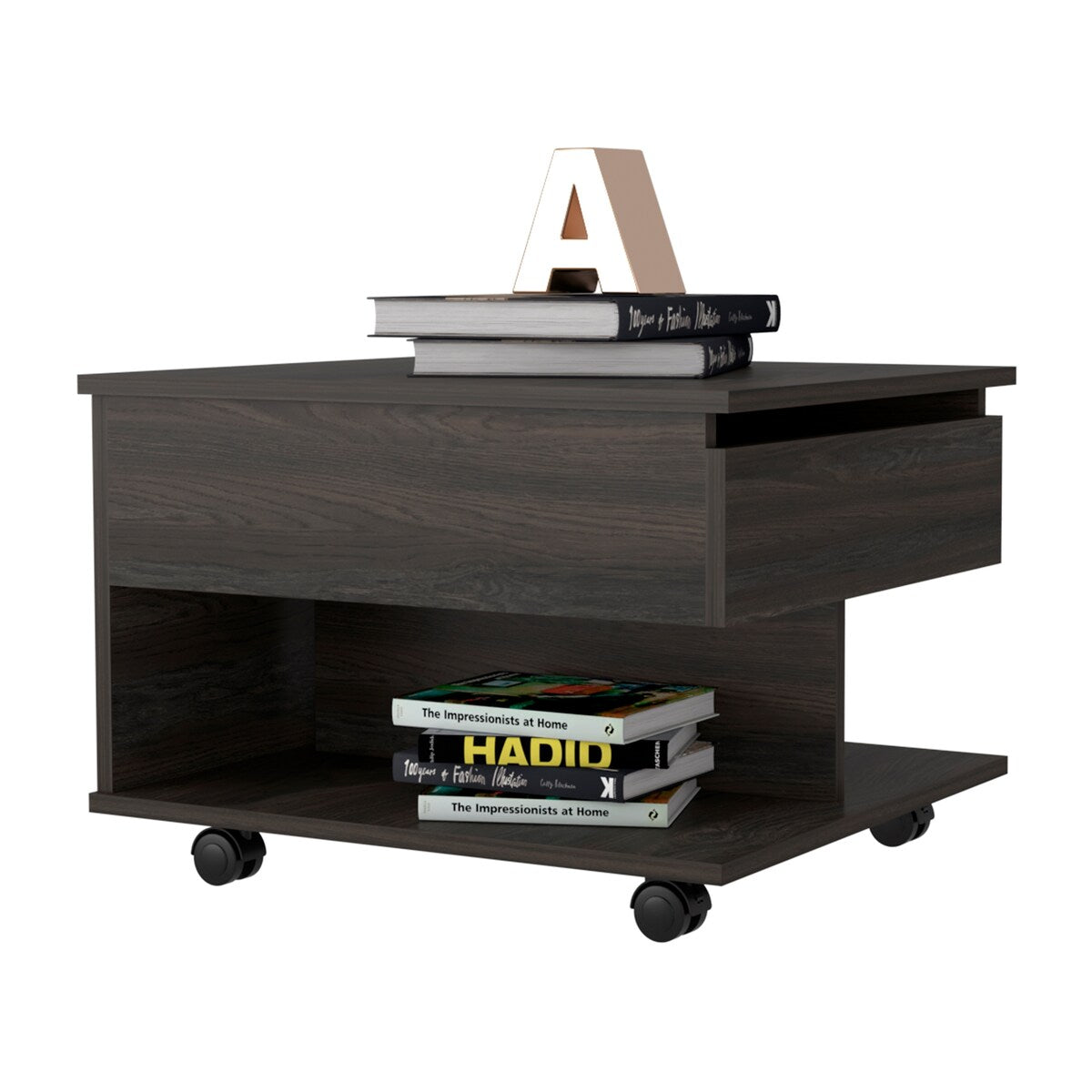 Peterson 2-Drawer 1-Shelf Side Table White