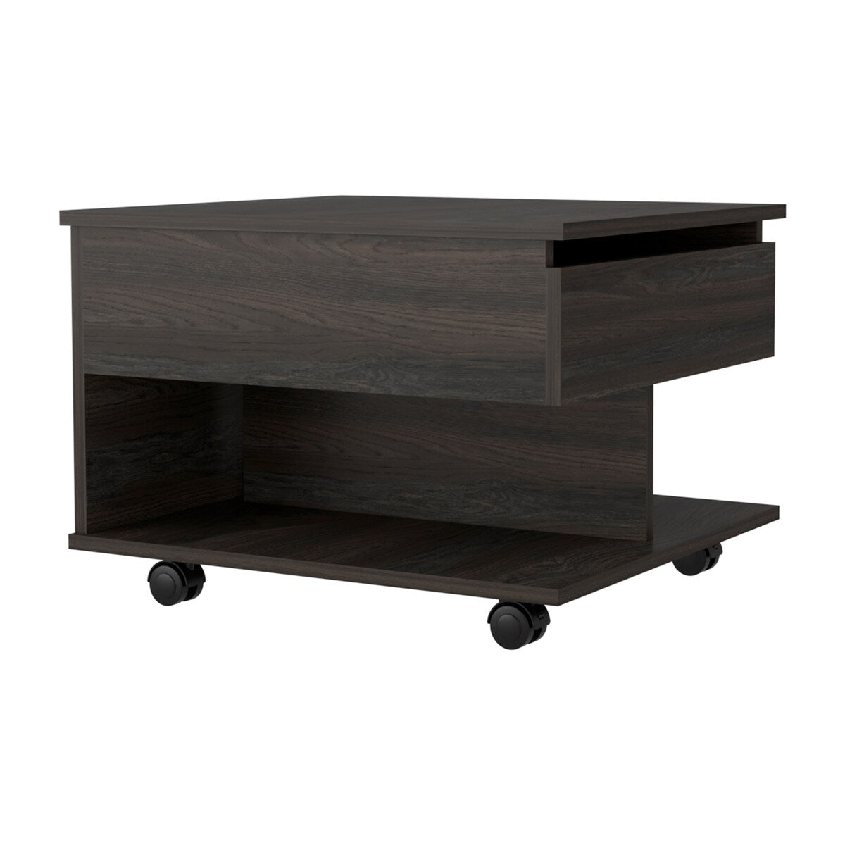 Peterson 2-Drawer 1-Shelf Side Table White