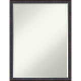 Petite Bevel Wood Bathroom Wall Mirror - Dark Bronze Scoop Frame - Dark Bronze Scoop - 20 x 26 in