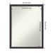 Petite Bevel Wood Bathroom Wall Mirror - Dark Bronze Scoop Frame - Dark Bronze Scoop - 20 x 26 in