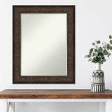Petite Bevel Wall Mirror - Ridge Black Frame - 24 x 30 in