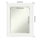 Petite Bevel Wall Mirror - Ridge Black Frame - 24 x 30 in