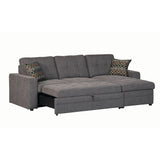 Petra Casual Charcoal Sectional with Sleeper