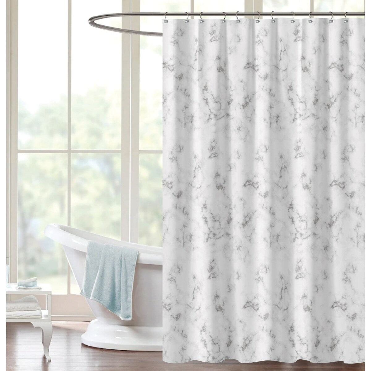 Novelty Peva 13-piece Shower Curtain with Hooks No liner needed