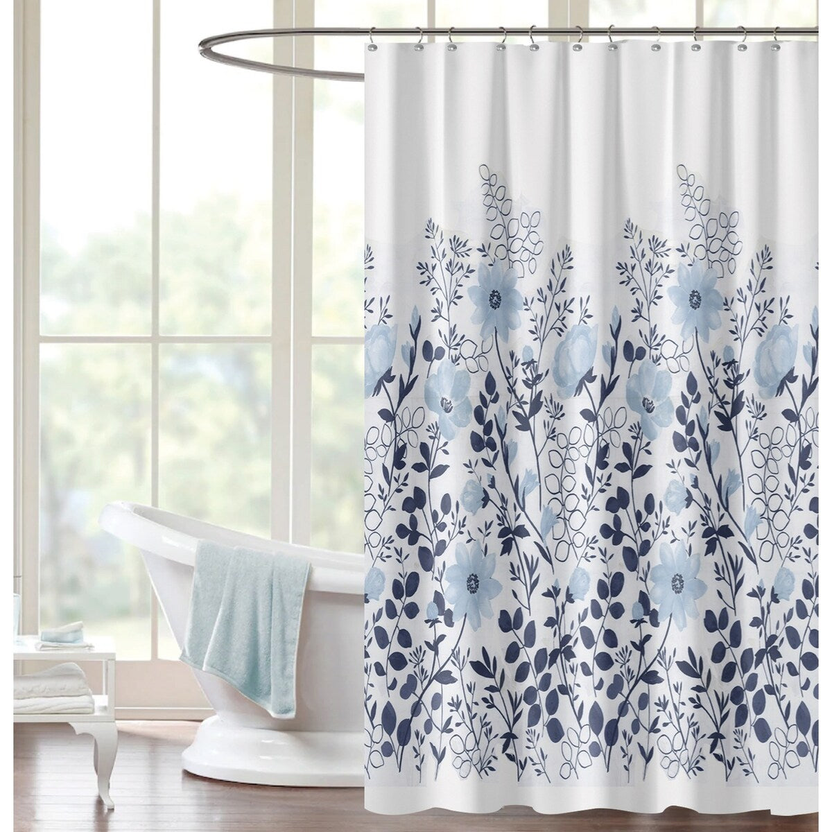 Novelty Peva 13-piece Shower Curtain with Hooks No liner needed