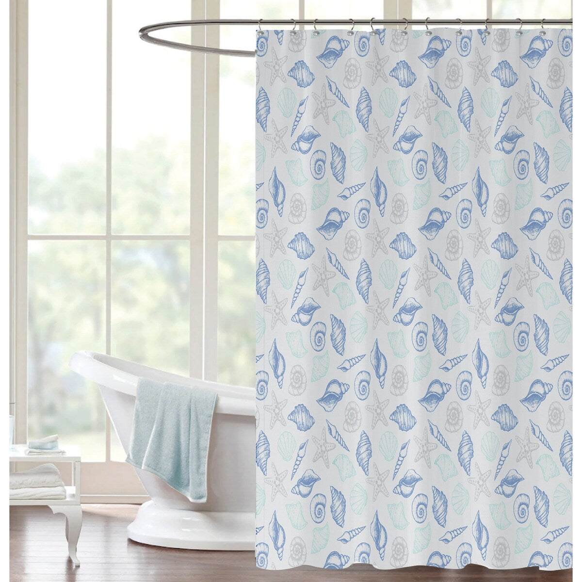Novelty Peva 13-piece Shower Curtain with Hooks No liner needed