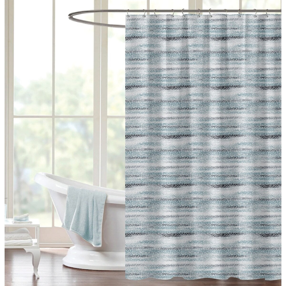 Novelty Peva 13-piece Shower Curtain with Hooks No liner needed