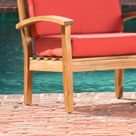 Peyton 4-piece Outdoor Wooden Chat Set by Christopher Knight Home