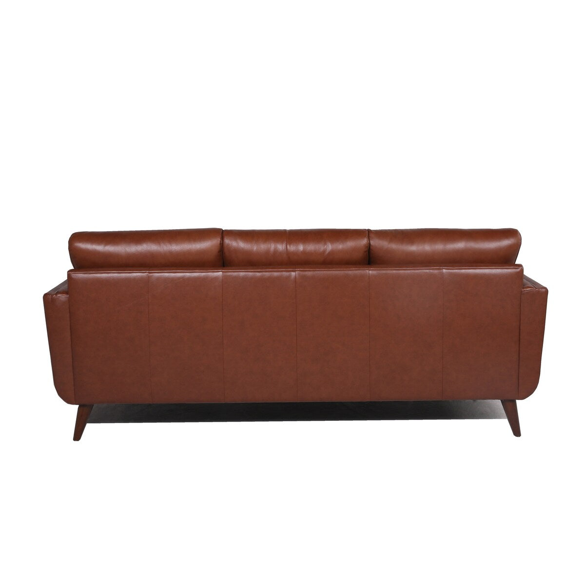 Carson Carrington Varmlandsbro Brown Leather Sofa - 84"Wx37"Dx35"H