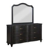 Philip Solid Wood Six Drawer Dresser in Dark Espresso