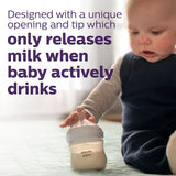 Natural Baby Bottle With Natural Response Nipple 4 oz 3 Pack in Clear
