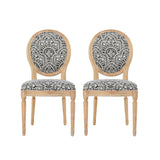 Phinnaeus Patterned Fabric Dining Chair (Set of 2) by Christopher Knight Home
