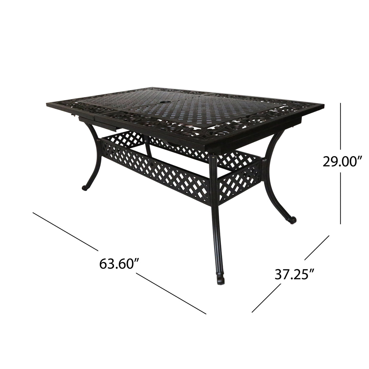 Phoenix Outdoor 64" - 81"Expandable Cast Aluminum Dining Table by Christopher Knight Home
