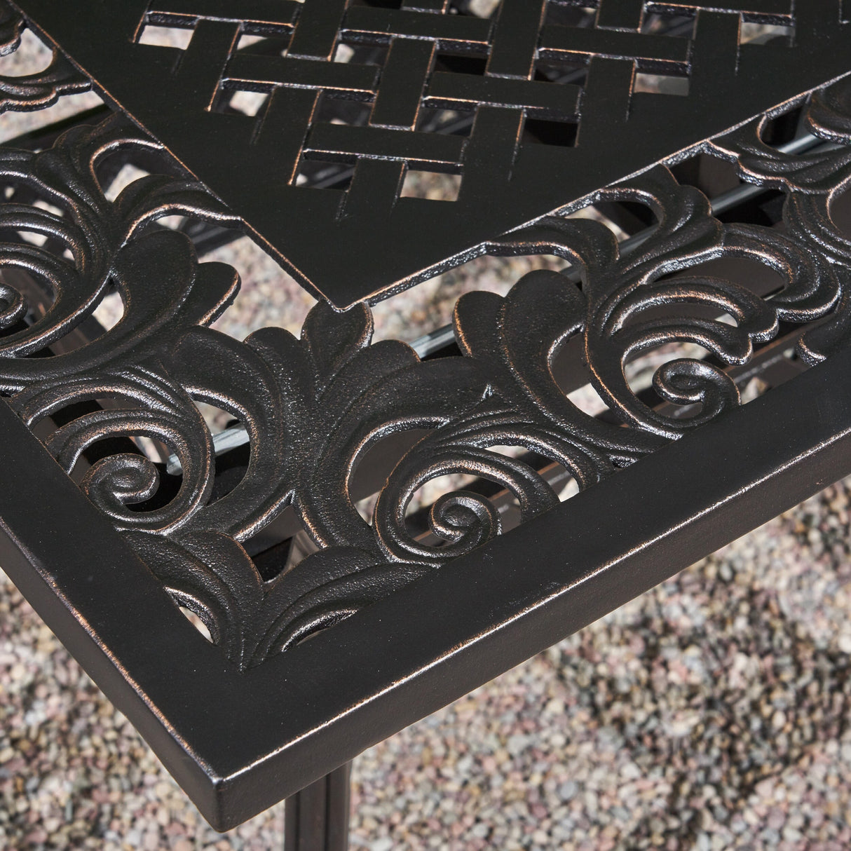 Phoenix Outdoor 64" - 81"Expandable Cast Aluminum Dining Table by Christopher Knight Home