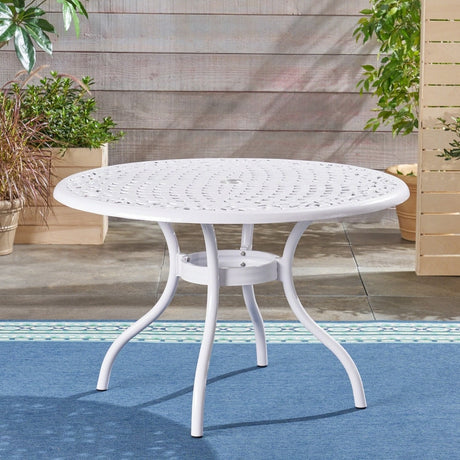 Phoenix Outdoor Aluminum Dining Table by Christopher Knight Home - 30"H x 47.75"W x 47.75"D