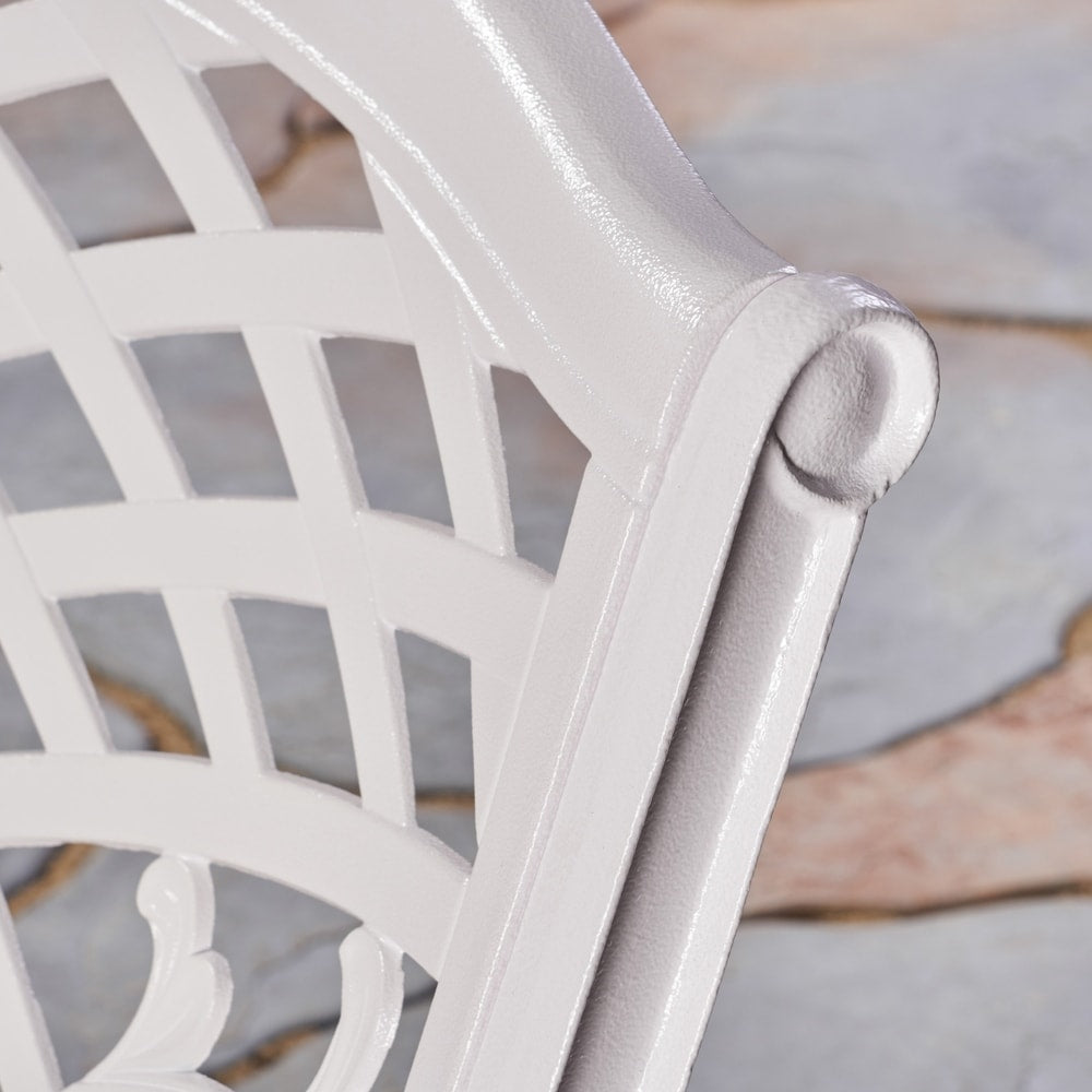 Phoenix Traditional Outdoor 4 Seater Round Cast Aluminum Dining Set by Christopher Knight Home