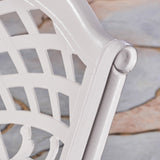 Phoenix Traditional Outdoor 4 Seater Round Cast Aluminum Dining Set by Christopher Knight Home