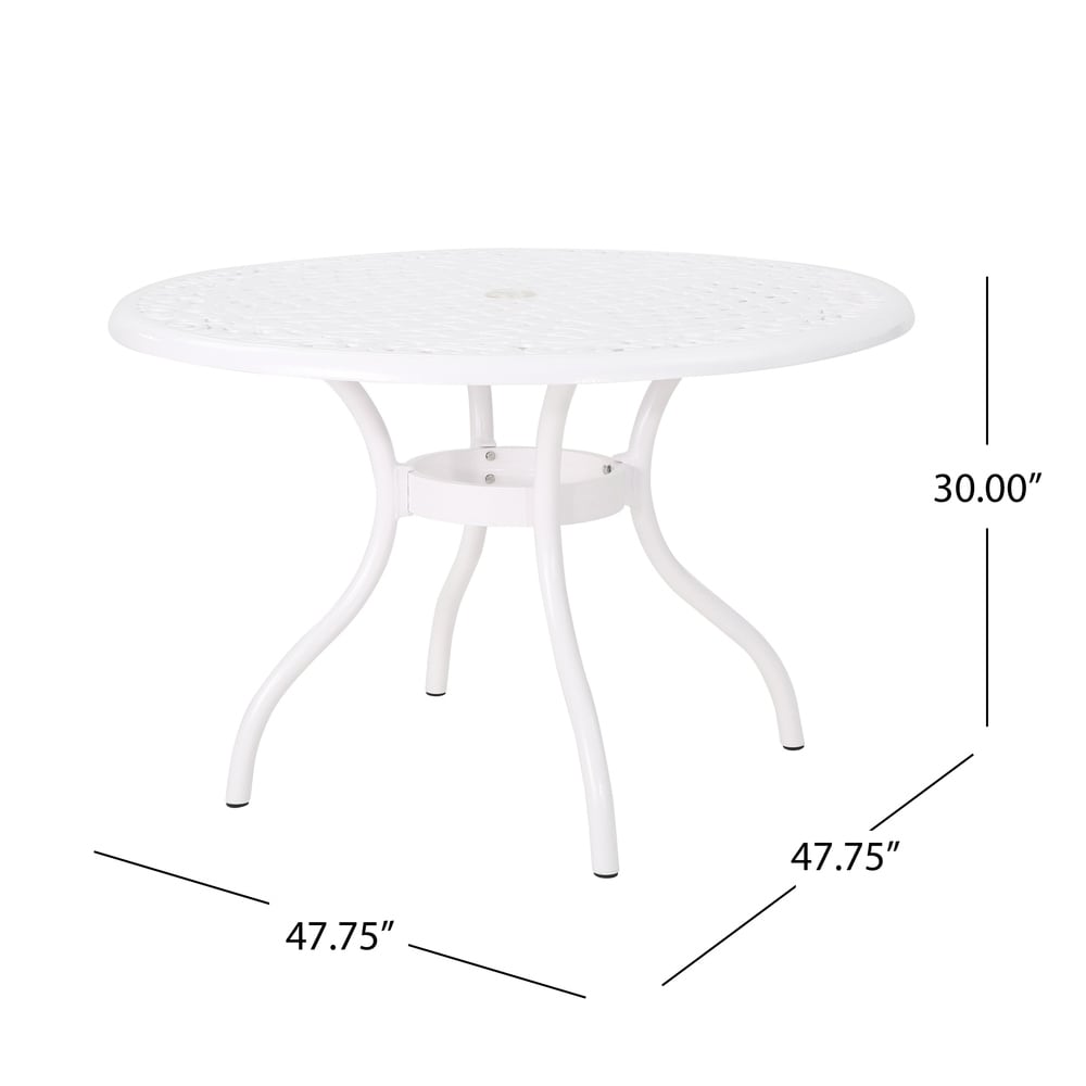 Phoenix Traditional Outdoor 4 Seater Round Cast Aluminum Dining Set by Christopher Knight Home