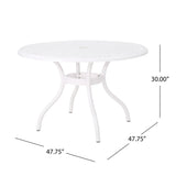 Phoenix Traditional Outdoor 4 Seater Round Cast Aluminum Dining Set by Christopher Knight Home
