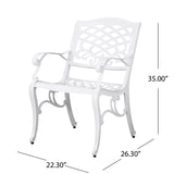 Phoenix Traditional Outdoor Aluminum 7 Piece Dining Set by Christopher Knight Home