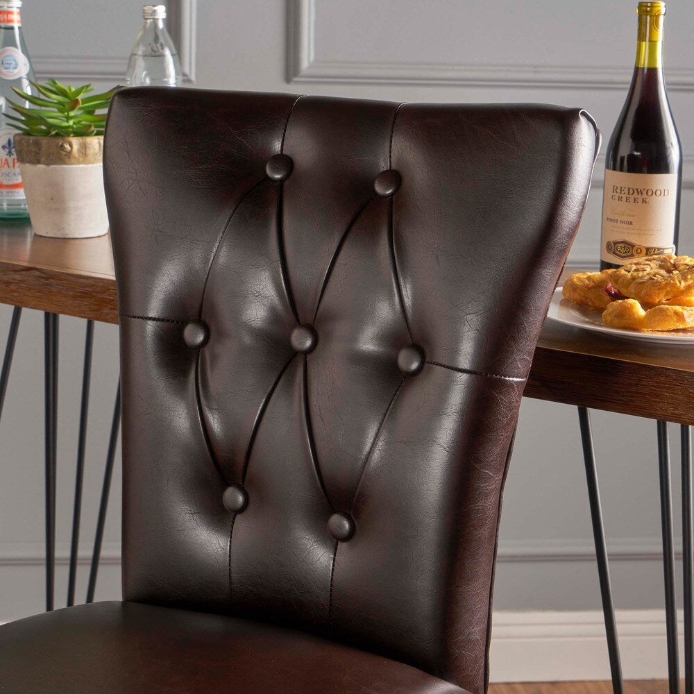 Pia Backed Faux Leather Barstool (Set of 2) by Christopher Knight Home