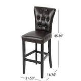 Pia Backed Faux Leather Barstool (Set of 2) by Christopher Knight Home