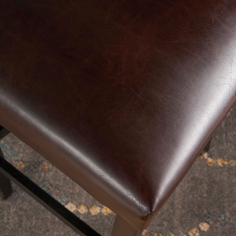 Pia Backed Faux Leather Barstool (Set of 2) by Christopher Knight Home