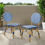 Picardy Patio French Cafe Chair (Set of 2) by Christopher Knight Home - 17.75" L x 23.25" W x 35.00" H