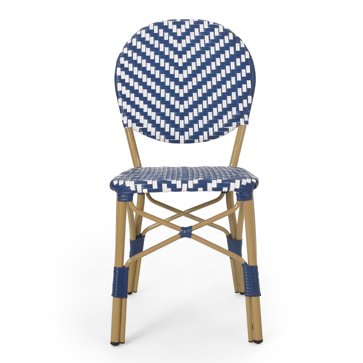 Picardy Patio French Cafe Chair (Set of 2) by Christopher Knight Home - 17.75" L x 23.25" W x 35.00" H