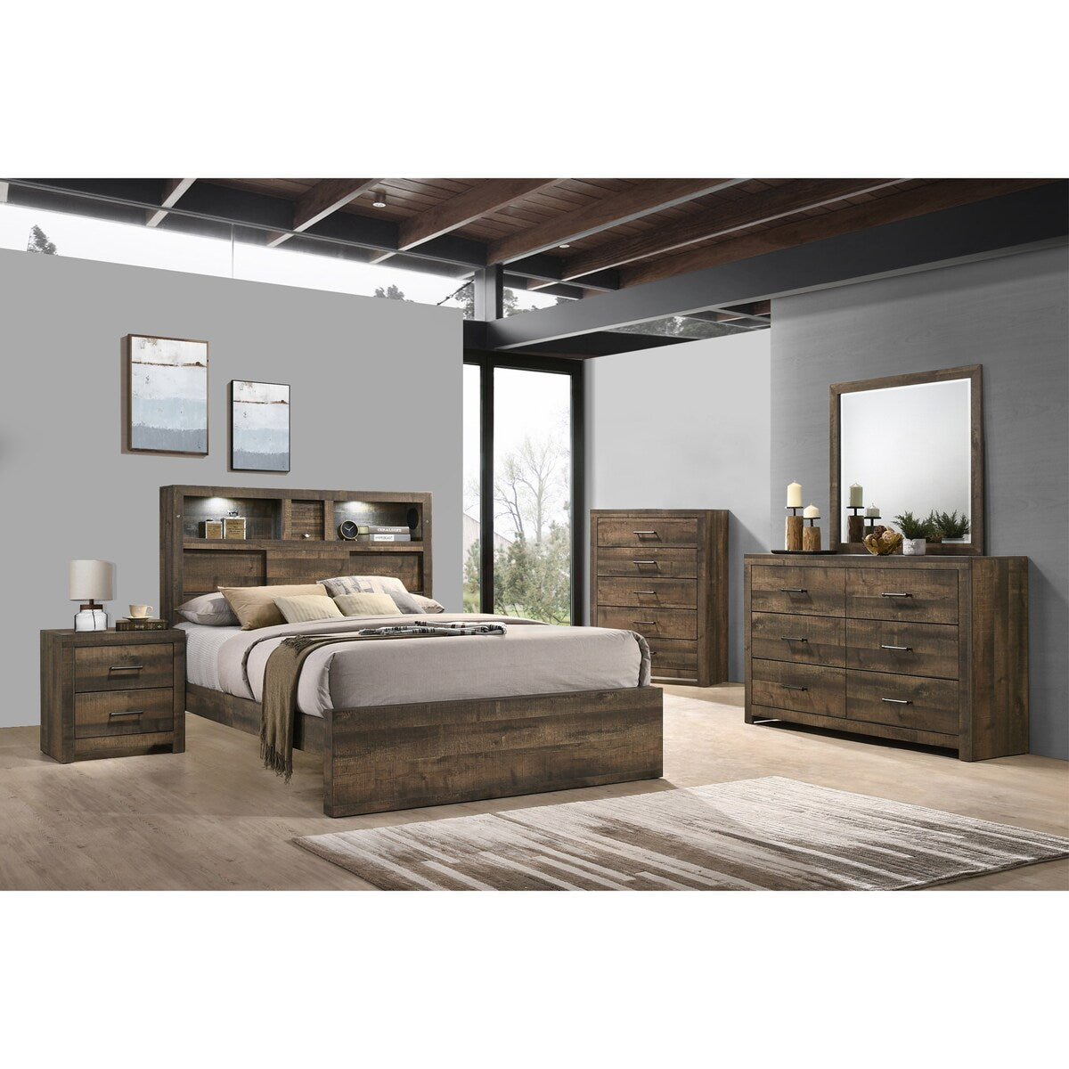 Picket House Furnishings Beckett 6-Drawer Dresser & Mirror Set