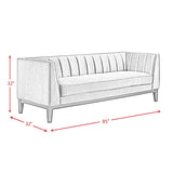 Picket House Furnishings Calabasas Sofa in Light Grey