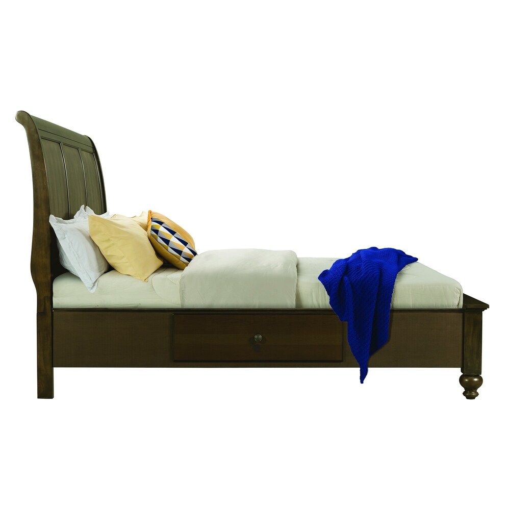 Picket House Furnishings Channing Brown Wooden King 4-Drawer Platform Storage Bed