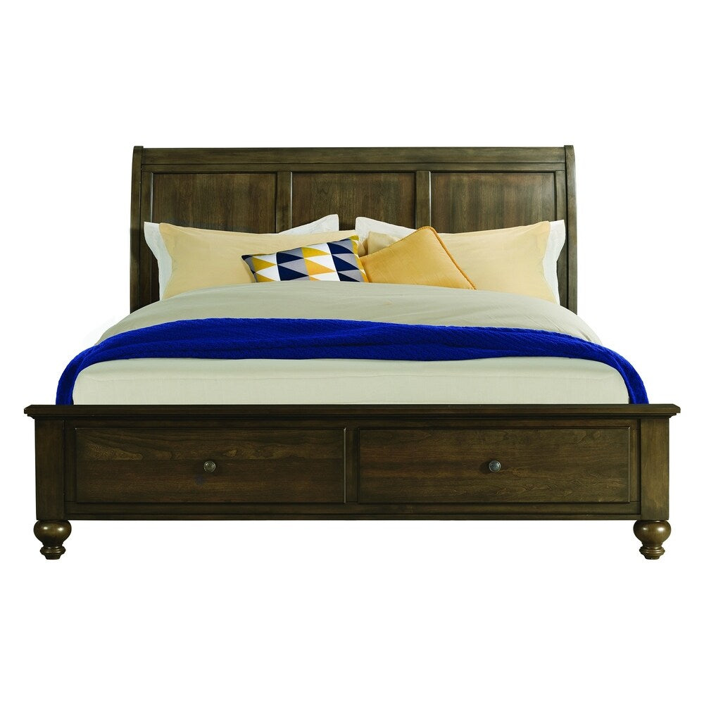 Picket House Furnishings Channing Brown Wooden King 4-Drawer Platform Storage Bed