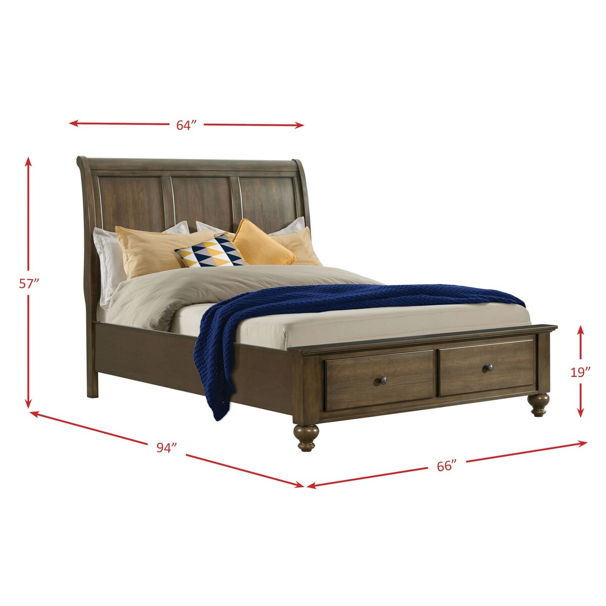 Picket House Furnishings Channing Queen 4-Drawer Platform Storage 6PC Bedroom Set